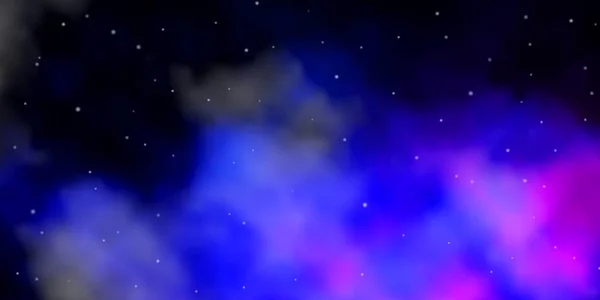 Tmavá Růžová Modrá Vektorová Šablona Neonovými Hvězdami — Stockový vektor