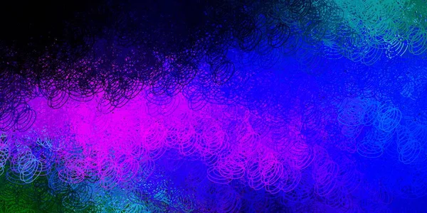 Тёмный Многоцветный Векторный Фон Пузырями Красочная Иллюстрация Градиентными Точками Стиле — стоковый вектор