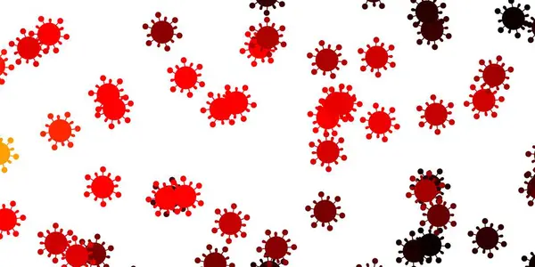 Světle Červené Žluté Vektorové Pozadí Symboly Covid Barevná Abstraktní Ilustrace — Stockový vektor