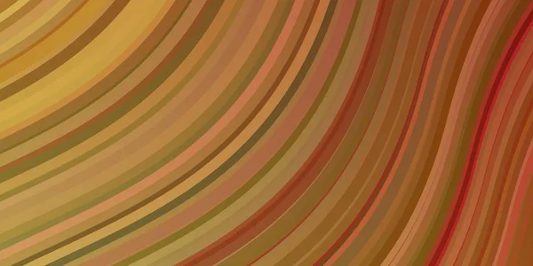 Vert Clair Fond Vectoriel Rouge Avec Lignes Courbées — Image vectorielle
