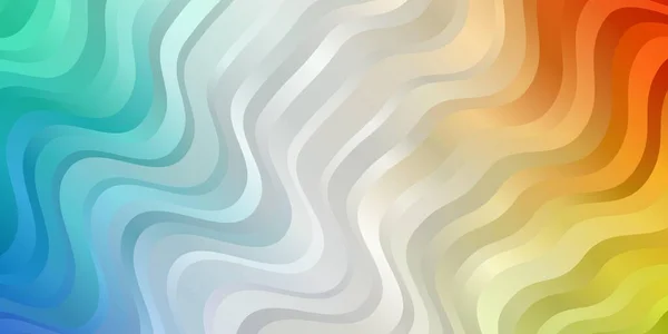 Licht Multicolor Vector Achtergrond Met Krommen — Stockvector