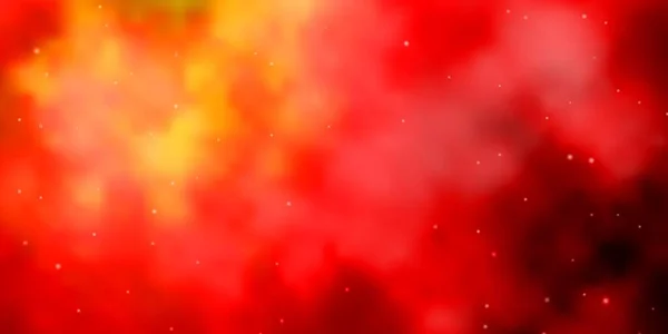 Φως Πορτοκαλί Διάνυσμα Φόντο Μικρά Και Μεγάλα Αστέρια — Διανυσματικό Αρχείο