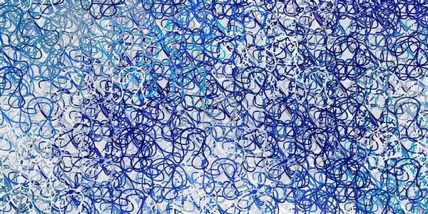 Светло Синий Векторный Шаблон Изогнутыми Линиями Красочный Геометрический Образец Градиентными — стоковый вектор