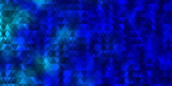 Modelo Vetor Azul Claro Com Linhas Triângulos Ilustração Abstrata Brilhante — Vetor de Stock