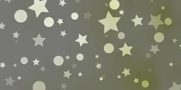 Textura Vectorial Verde Claro Con Círculos Estrellas — Vector de stock