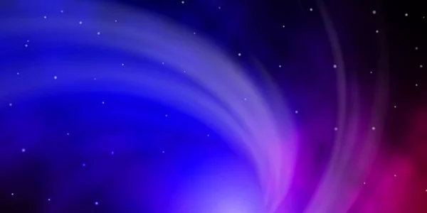 ダークブルー カラフルな星の赤いベクトルの背景 — ストックベクタ