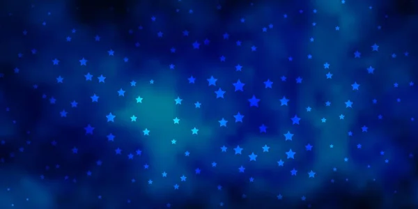 Fundo Vetorial Azul Escuro Com Estrelas Coloridas — Vetor de Stock