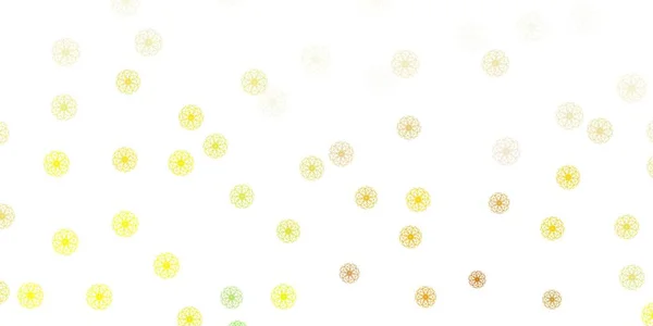 Світло Зелений Жовтий Векторний Природний Фон Квітами Ілюстрація Абстрактними Барвистими — стоковий вектор