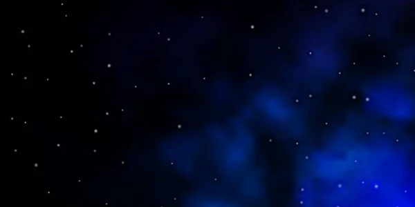 Plantilla Vectorial Azul Oscuro Con Estrellas Neón — Vector de stock