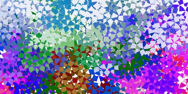 Lichtblauwe Vectorsjabloon Met Kristallen Driehoeken Illustratie Met Set Kleurrijke Driehoeken — Stockvector