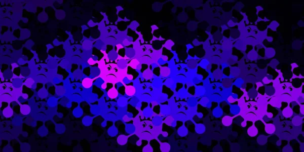 Темно Фіолетова Векторна Текстура Символами Хвороби Простий Дизайн Абстрактному Стилі — стоковий вектор
