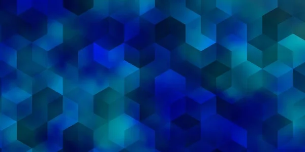 六角形のライトブルーベクトルの背景 六角形で抽象的なスタイルでデザインします 壁紙の質感のためのパターン — ストックベクタ