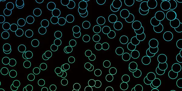 Bleu Foncé Mise Page Vectorielle Verte Avec Cercles — Image vectorielle