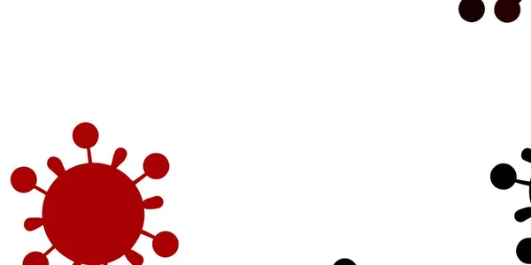 Φωτεινό Κόκκινο Διανυσματικό Φόντο Σύμβολα Ιών Αφηρημένη Απεικόνιση Σχήματα Βιολογικής — Διανυσματικό Αρχείο