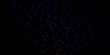 Koyu mavi, neon yıldızlı kırmızı vektör şablonu.