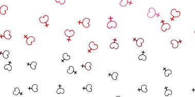 Açık Pembe, iş kadını işaretli kırmızı vektör şablonu. Değişken feminizm şekilli renkli bir illüstrasyon. Web siteniz için basit tasarım.