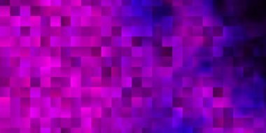 Açık pembe, kare şeklinde mavi vektör deseni. Soyut tarzda dikdörtgenleri olan modern tasarım. Reklamlar ve reklamlar için desen.