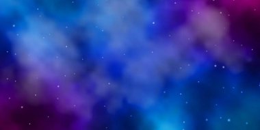 Açık Mavi, parlak yıldızlı kırmızı vektör düzeni.