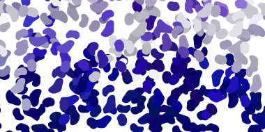 Rastgele biçimlerde açık mor vektör arkaplanı. Basit gradyan şekilli renkli bir çizim. Reklamlarınız için modern tasarım.