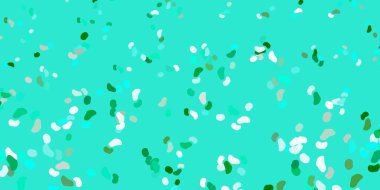 Rastgele şekilli açık yeşil vektör arkaplanı. Soyut tarzda, gradyan formlarda basit tasarım. İşiniz için akıllı tasarım.