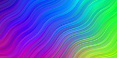 Kavisli soyut vektör deseni. Rengarenk çizgileri ve şekilleri olan parlak bir örnek. Terfileriniz için akıllı tasarım.