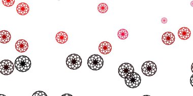 Açık pembe, daire şekilli kırmızı vektör düzeni. Parlak renkli ve soyut küreler içeren bir resim. Reklamlarınız için tasarım.