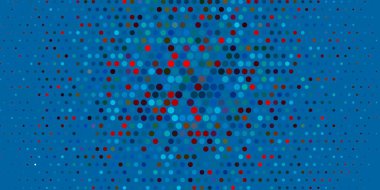 Açık Mavi, daireli kırmızı vektör şablonu.