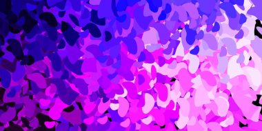 Açık mor, Memphis şekilli pembe vektör dokusu. Soyut tarzda renkli şekilli bir illüstrasyon. Duvar kağıdı seti için zarif tasarım.