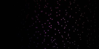 Koyu Mor, neon yıldızlı pembe vektör şablonu.