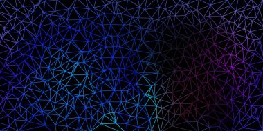 Koyu pembe, mavi vektör poli üçgen şablonu. Zarif eğimli üçgenli soyut illüstrasyon. Web siteleri için akıllı desen.