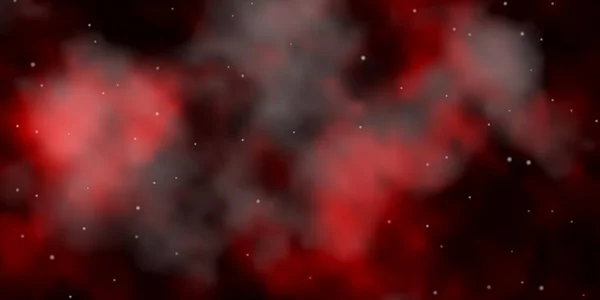 Mörkröd Vektor Bakgrund Med Små Och Stora Stjärnor — Stock vektor