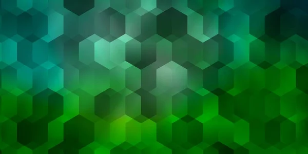 Modèle Vectoriel Vert Clair Avec Hexagones Colorés Illustration Avec Ensemble — Image vectorielle