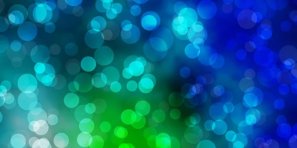 Azul Claro Textura Vectorial Verde Con Discos — Vector de stock