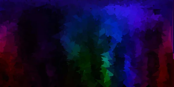 Mørk Flerfarvet Vektor Abstrakt Trekant Baggrund Farverig Illustration Med Figurer – Stock-vektor