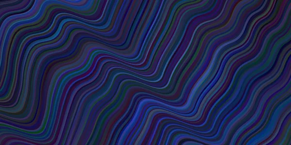 Темная Векторная Текстура Синего Цвета Изогнутыми Линиями Творческая Иллюстрация Полутоновом — стоковый вектор