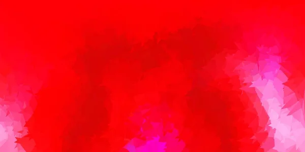 Ανοιχτό Ροζ Κόκκινο Διανυσματικό Τρίγωνο Ψηφιδωτό Φόντο Εικονογράφηση Σπασμένο Στυλ — Διανυσματικό Αρχείο