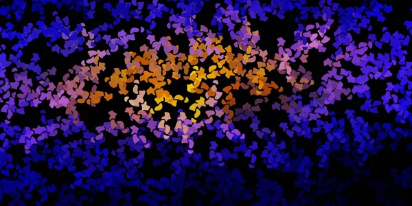 Σκούρο Μπλε Κόκκινο Διάνυσμα Φόντο Χαοτικά Σχήματα Εικονογράφηση Πολύχρωμα Σχήματα — Διανυσματικό Αρχείο