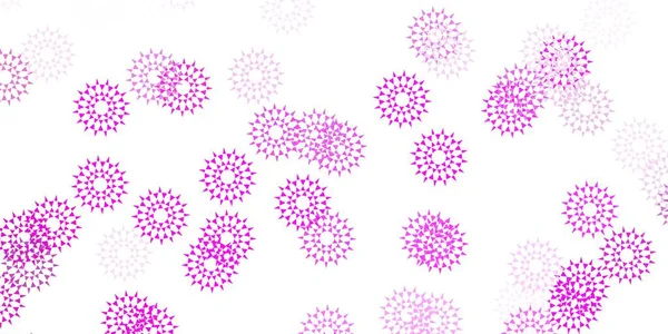 Modèle Doodle Vectoriel Rose Clair Avec Des Fleurs Conception Simple — Image vectorielle