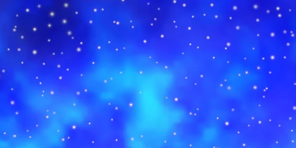 Diseño Vectorial Luz Azul Con Estrellas Brillantes — Vector de stock