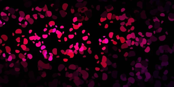 Sötét Rózsaszín Vektor Textúra Memphis Formákkal Színes Absztrakt Formák Lejtővel — Stock Vector