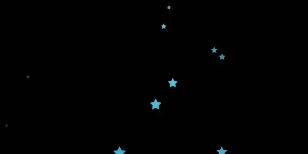 Mörk Blå Vektor Bakgrund Med Färgglada Stjärnor — Stock vektor