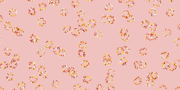 Светло-оранжевая векторная компоновка с кружочками. Красочная иллюстрация с градиентными точками в стиле природы. Схема для буклетов, листовок.