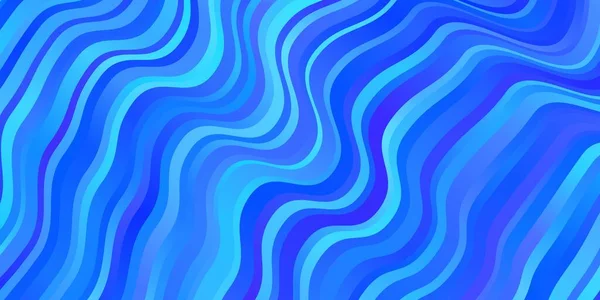 Hellblauer Vektorhintergrund Mit Kurven Helle Illustration Mit Kreisförmigen Bögen Muster — Stockvektor