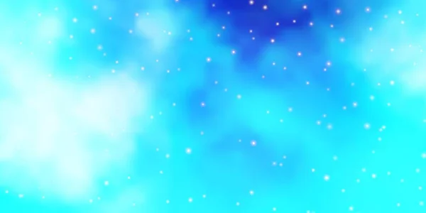 Hellblaue Vektortextur Mit Schönen Sternen — Stockvektor