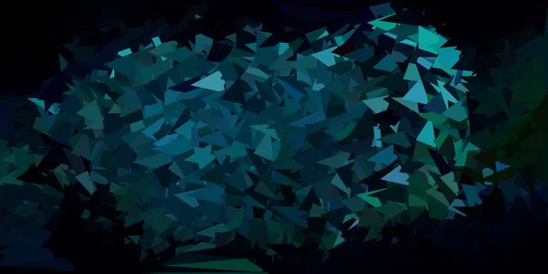 Dunkelblaue Grüne Vektor Geometrische Polygonale Tapete Elegante Abstrakte Illustration Mit — Stockvektor