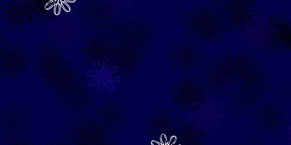 Luz Púrpura Vector Diseño Natural Con Flores Flores Coloridas Estilo — Vector de stock