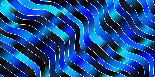 Modèle Vectoriel Bleu Foncé Avec Lignes Courbes — Image vectorielle