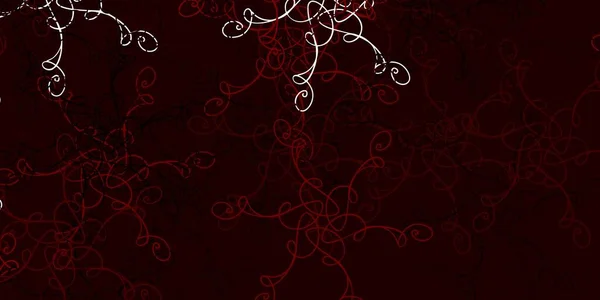 Светло Красная Векторная Компоновка Кривыми Красочная Иллюстрация Круговом Стиле Линиями — стоковый вектор