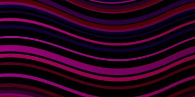 Kavisli soyut vektör deseni. Rengarenk çizgileri ve şekilleri olan parlak bir örnek. Terfileriniz için akıllı tasarım.