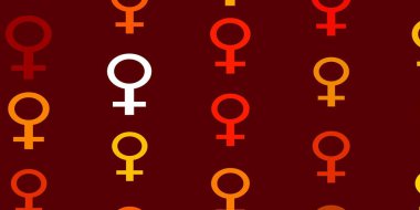 Kadın sembollü açık sarı vektör arka planı. Kadınların güç ve güç göstergelerini gösteren bir ilüzyon. Cep telefonları için arka plan.